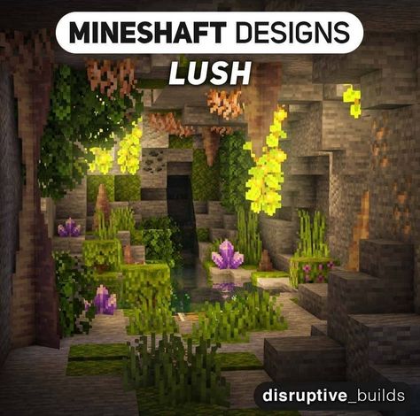 Enchanting Cave Minecraft, Minecraft Amethyst Cave, Minecraft Dragon Cave, Minecraft Overgrown Cave, Lush Cave Base Minecraft, Minecraft Cave Design, Frog Enclosure Minecraft, Lush Cave Minecraft, Minecraft Ravine Ideas