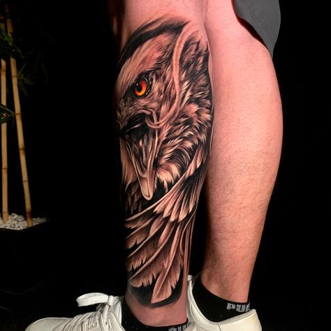 This Eagle 🦅 tattoo isn’t just ink, it’s a journey on wings 🪽 of strength 💪 In Bali ? Visit my shop for tattoos that resonate with your soul ❤️ Message Us For Secured Your Spot and LET US KNOW YOUR BUDGET, WE’LL MAKE IT WORK 🤩 💥CHECK OUR LINK ON BIO FOR APPOINTMENT💥 ▪️ALL TATTOO STYLE ▪️WORLD CLASS WINNING TATTOO ARTISTS ▪️INTERNATIONAL HYGIENE STANDARDS ▪️CUSTOM DESIGN ▪️SPONSORED BY FAMOUS TATTOO BRANDS ▪️FREE PICKUP SERVICE BALI AREA ▪️HOME SERVICE BALI AREA ▪️FREE TATTOO CONSULTATIO... Eagle Leg Tattoo Men, Eagle Tattoos Men, Leg Tattoo Men Design, Eagle Leg Tattoo, Iphone Red Wallpaper, Back Of Leg Tattoos, Soul Messages, Winning Tattoo, Wolf Tattoo Sleeve