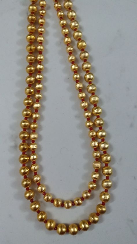 Double layer golden bead necklace Dolki Beads Necklace, Jewellery Combination, Antique Necklace Gold, Maharashtrian Jewellery, Bathroom Plans, Indian Jewelry Earrings, Black Beads Mangalsutra Design, Choker Necklace Designs, Gold Earrings Models