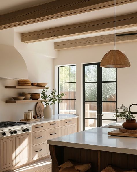 These concept interiors of a California home showcase the beauty of organic modern style. With natural materials, warm tones, and sleek lines, each room exudes a relaxed yet sophisticated vibe. A perfect blend of nature and contemporary design. 🌿🏡 #organicmodern #californiainteriors #livingroomideas #livingroominspiration #livingroomstyle #livingroomgoals #livingroomstyling #livingroomdetails #minimalistinterior #minimalisthome #minimalisthomedecor #beigeaesthetic #beigeinterior #interior1... Southern California Interior Design Style, Natural Style Kitchen, Modern California Kitchen, Organic Scandinavian Interior, California Organic Modern, Organic Modern House Interior, California Ranch Interior Design, Modern California Home Interiors, Organic Contemporary Interior Design