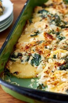 Recipe: Polenta Florentine | Kitchn Baked Polenta Rounds, Baked Polenta, Florentines Recipe, Wholesome Meals, Polenta Recipes, Meatless Main Dishes, Vegetarian Dinners, Vegetarian Recipes Healthy, Veggie Dishes