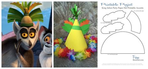 king julian crown template King Julian Birthday Party, Work Wellness, King Julian, King Julien, Crown Template, Diy Crown, Crown Print, Pretty Cups, Pet Bird