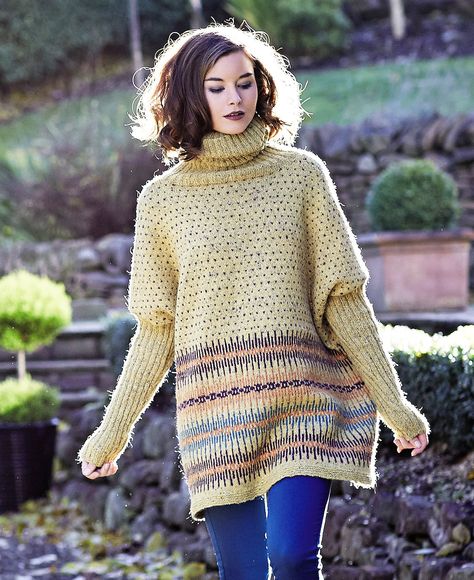 Tunic Knitting Patterns, Rowan Knitting, Rowan Felted Tweed, Crochet Summer Dresses, Crochet Magazine, Patterned Scarves, Warm Sweaters, Knitting Patterns Free, Long Sweaters