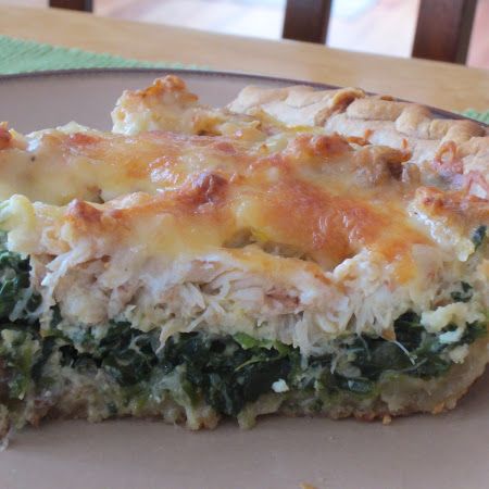 Crab, Bacon and Spinach Quiche Bacon And Spinach Quiche, Bacon Spinach Quiche, Bacon And Cheese Quiche, Caramel Apple Salad, Guacamole Deviled Eggs, Spinach Quiche Recipes, Bacon Guacamole, Simple Foods, Tartlets Recipe