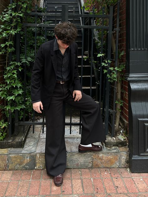 Pinstripe Pants Outfit Men, Prom Outfit Men, Prom Outfits Men, Pinstripe Pants Outfit, Prom Outfit, Pants Outfit Men, Street Fashion Men Streetwear, Pinstripe Pants, Prom Outfits