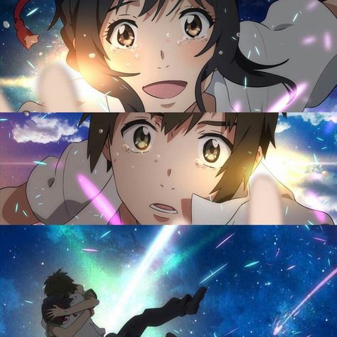 君の名は ~ Kimi No Na Wa After Story : Moments after the Meeting (Final) ~ All new things. Starts here. Mitsuha And Taki, Kimi No Na Wa Wallpaper, Your Name Movie, Makoto Shinkai, The Garden Of Words, Anime Content, Your Name Anime, After Story, Anime Couple