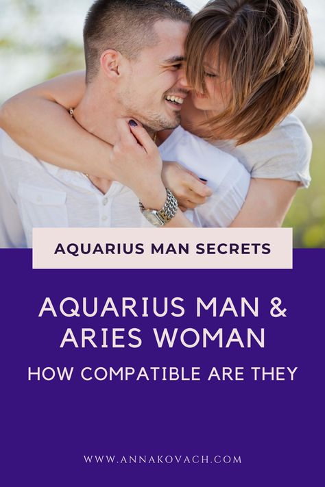 I have some amazing tips for you if you are wondering how Aquarius man and Aries woman are compatible. This is an unlikely duo, however, a match that if maintained carefully, has a lot of ground-breaking potentials. Just keep reading and find out everything about this match.  #zodiac #zodiac_sign #zodiac_facts #love #love_compatibility #love #relationship #dating #aquarius #aquarius_man #aries #aries_woman #aquarius_facts #aquarius_traits #aries_facts #in_love #in_bed #how_compatible Aries Woman And Aquarius Man, Aries Woman Compatibility, Aquarius Men In Bed, Aquarius Relationship, Aquarius Man, Aries Women, Relationship Tattoos, Aries Zodiac Facts, Aquarius Traits