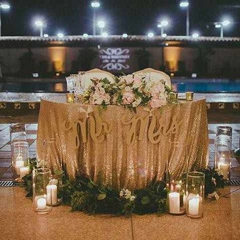 Wedding Table Linen Ideas, Table Linen Ideas, Wedding Sweetheart Table Decor, Bride And Groom Table, Wedding Sweetheart Table, Bride Groom Table, Bridal Table Decorations, Sweetheart Table Decor, Head Table Wedding