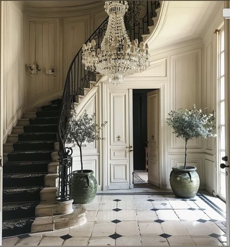 Historical Houses, Chateaux Interiors, Historical Homes, London Townhouse, Dream Life House, Grand Hall, French Interior, Entry Way, Staircase Design