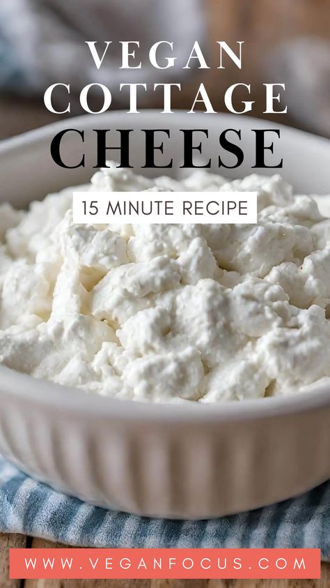 Say hello to Vegan Cottage Cheese! It’s a friendly, plant-based substitute for regular dairy cottage cheese. It’s perfect as a side dish, topping, or ingredient in various dishes. You can whip it up in about 15 minutes (excluding draining tofu time). This recipe makes around 2 cups, and it’s quick and easy to make. It’s a delightful, dairy-free, protein-packed addition to your meals. Enjoy, and add a touch of goodness to your meals! Dairy Free Cheese Alternatives, Dairy Free Cottage Cheese Recipe, Tofu Cottage Cheese, Diy Dairy Free Cheese, Vegan Cottage Cheese Recipe, Dairy Free Cottage Cheese, Vegan Blue Cheese Recipe, Lactose Free Cottage Cheese, Vegan Cottage Cheese