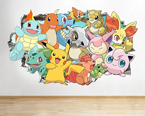 Pokemon Mural Bedroom, Pokemon Wall Painting, Pokémon Wall Art, Pokemon Wall Decor, Pokémon Mural, Pokemon Themed Bedroom, Pokemon Mural, Pokemon Room Decor, Pokemon Wall Stickers