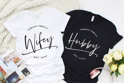 Married Couple Shirts, Hubby Wifey Shirts, Couples Shirts, Married Shirt, Husband Valentine, Mrs Shirt, Honeymoon Shirts, Anniversary Shirt, Gifts For Fiance