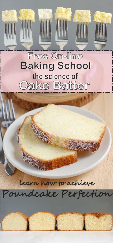 Simple Cake Ideas, Science Cake, Old Fashioned Pound Cake, Creaming Method, Baking School, Baking 101, Baking Science, Baking Classes, Simple Cake