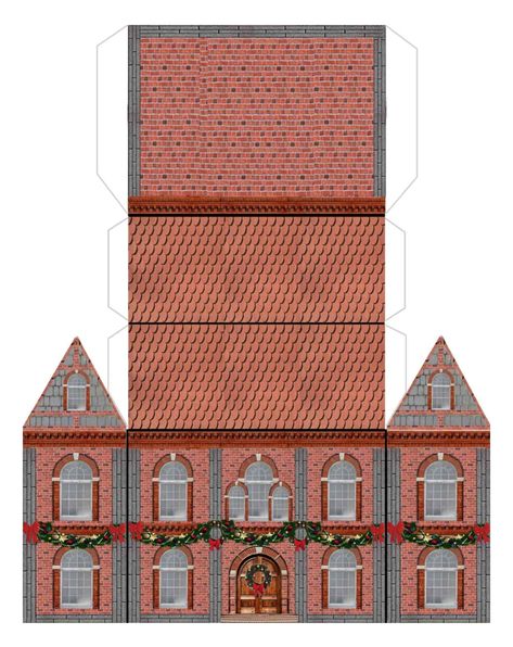 +Printable+HO+Scale+Buildings 3d Paper Houses, Paper Models House, Paper House Template, Ho Scale Buildings, Free Paper Models, Cardboard Model, House Template, Paper Doll House, Christmas Village Houses