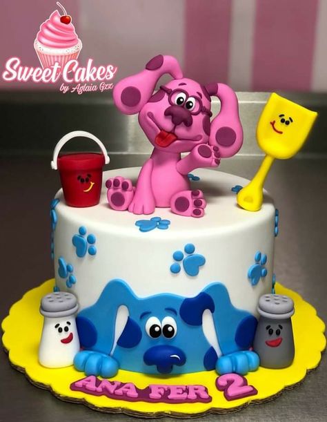 Blues Clues And Magenta Cake, Blues Clues Birthday Cake, Blues Clues Cake, Blues Clues, Sweet Cakes, Aaliyah, Clue, Cake Ideas, 2nd Birthday