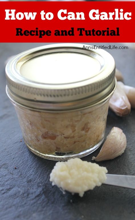 Canned Garlic, Can Garlic, Pressure Canning Recipes, Freezing Food, Home Canning Recipes, Garlic Recipe, Canning Vegetables, Canning Food Preservation, Canned Food Storage