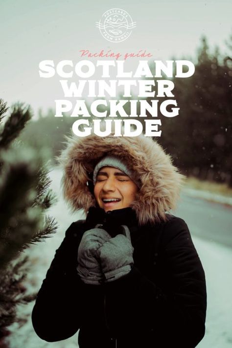 Winter packing guide - Scotland 13 Winter In Scotland Outfits, Winter Scotland Outfit, Scotland Outfit Winter, Scotland Winter Outfit, Scotland Clothes, Scotland Outfit, Scotland Packing List, Scotland Winter, Hawaii Packing