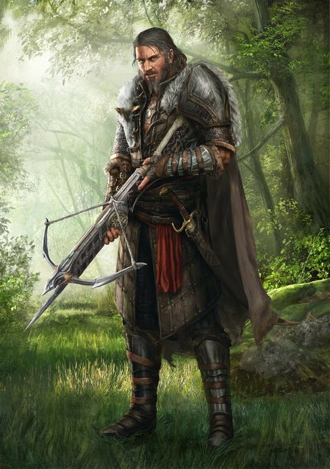 Male human ranger Divinity Original Sin 2, Divinity Original Sin, Bow And Arrow, Human Male, Dungeons And Dragons Characters, Fantasy Male, Fantasy Armor, Crossbow, Fantasy Warrior