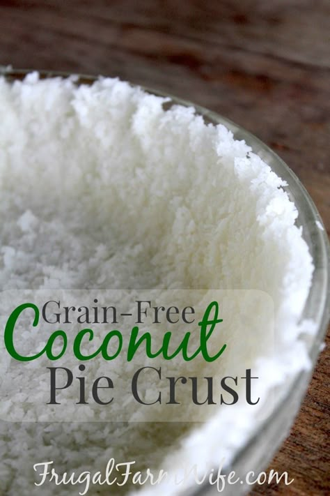 Coconut Pie Crust, Desserts Keto, Avocado Chocolate, Coconut Pie, Desserts Vegan, Low Carb Dessert, Pie Crust Recipes, Gf Desserts, Makanan Diet