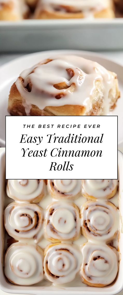 Image for Easy Traditional Yeast Cinnamon Rolls Traditional Cinnamon Rolls, The Best Homemade Cinnamon Rolls, Yeast Recipes Baking Desserts, Active Yeast Cinnamon Rolls, Easy No Yeast Cinnamon Rolls, Cinnamon Rolls With Active Dry Yeast, Cinnamon Rolls Homemade Instant Yeast, Recipe For Cinnamon Rolls Easy, King Arthur Cinnamon Rolls