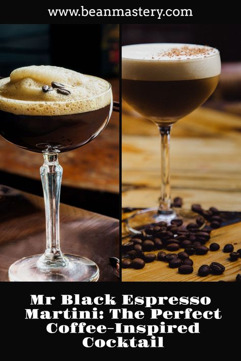 Mr Black Espresso Martini, a blending of rich coffee flavors and martini elegance. A guide to creating this exquisite drink awaits! Espresso Martini Coffee Liquor, Black Espresso Martini, Mr Black Coffee Liqueurs Recipes, Mr Black Espresso Martini, Mr Black Coffee Cocktail, Esspreso Martini Drink, Black Martini Recipe, Esspresso Martini, Snack Pairings