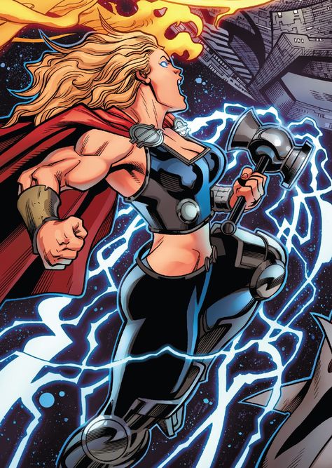 Thor Valkyrie, Thor Art, Female Thor, Thor Comic, Mike Deodato, Jane Foster, Marvel Heroines, Bd Art, The Mighty Thor