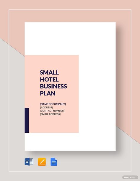 Small Hotel Business Plan Template Hotel Business Plan, Restaurant Business Plan Sample, Business Plan Layout, Business Plan Template Word, Small Business Plan Template, Restaurant Business Plan, Personal Financial Statement, Organic Restaurant, Business Plan Example