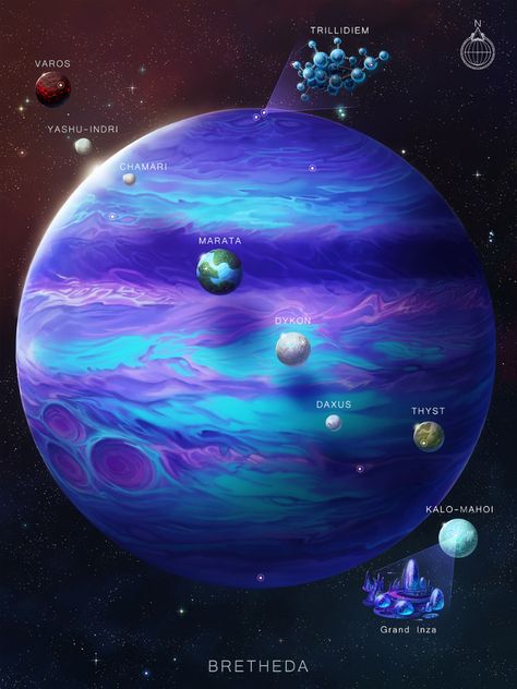 Sci Fi Planets Outer Space, Scifi Planet, Fictional Planets, Fantasy Planets, Kota Masa Depan, Planet Map, Space Map, Star Wars Planets, System Map