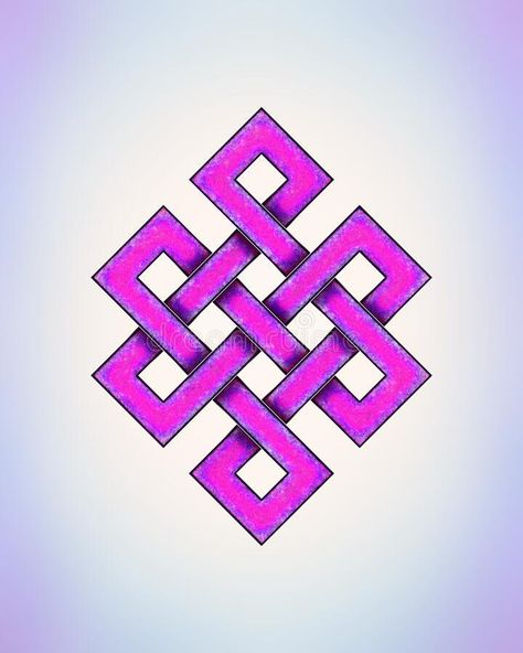 Endless Knot, Living Room Art, Stock Illustration, Abstract Art, Purple, Color, Art