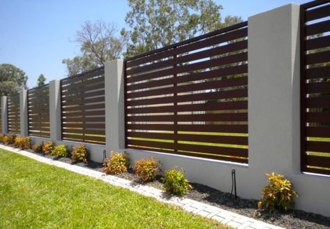 19 Wooden Fence Ideas To Match Your Modern Style Tor Design, Modern Fence Design, Front Fence, Diy Fence, Boundary Walls, Front Yard Fence, Pool Fence, Modern Fence, Lan Can