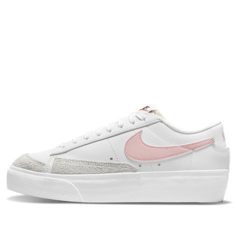 Nike Womens WMNS Blazer Low Platform Summit White Pink Sneakers/Shoes Air Max 96, Blazer 77, Nike Blazer Low, Blazer Low, 95 Nike, Women Platform Shoes, Nike Brand, Nike Air Max Plus, Air Max Plus