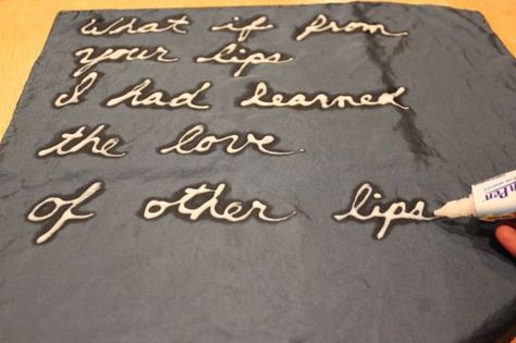 This is a line from a poem by one of my favorite poets, Sharon Olds. Bleach Pen Shirt, Bleach Pen Designs, Bleach Pen Diy, Bleach Pen, Clothing Upcycle, Upcycle Clothes Diy, Homemade Art, Tie Dye Diy, Bleach Art