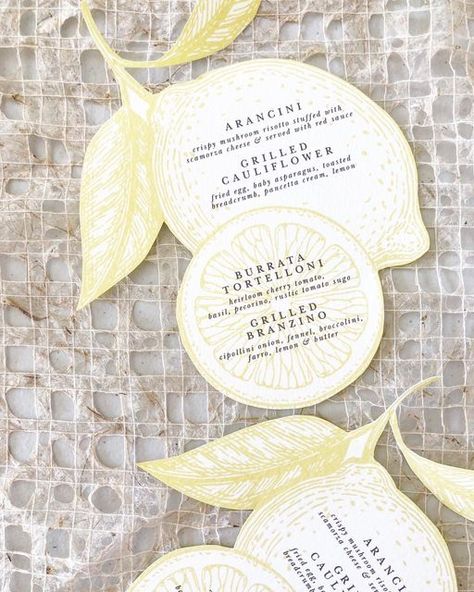 Pizza Party Table Setting, Citrus Wedding Invitations, Lemon Invitations, Wedding Stationary Design, Citrus Wedding, Seating Plan Wedding, Greece Wedding, Wedding Prep, Hawaii Wedding