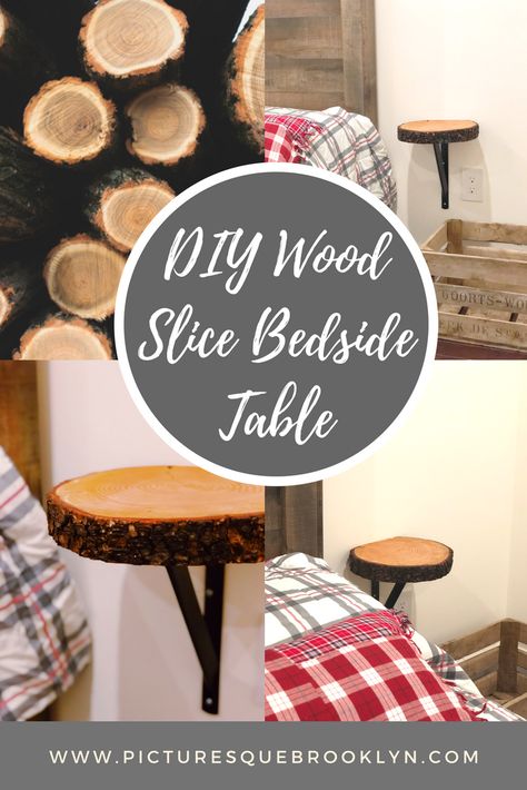 Live Edge Bedside Table Night Stands, Cable Reel Bedside Table, Log Bedside Table, Tree Trunk Bedside Table, Diy Bedside Table, Wood Log Side Table, Bedside Shelf, Diy Cabin, Wood Bedside Table