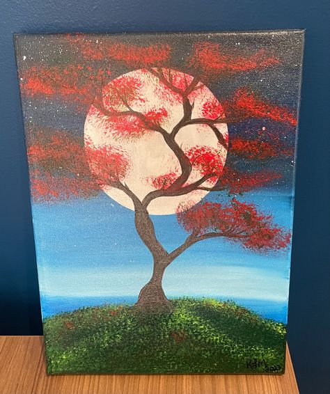 Bonsai Tree Painting Acrylic, Bonsai Tree Painting, Acrylic Oil Painting, Inspiring Art, Art References, Bonsai Tree, Tree Painting, Painting Acrylic, Art Reference