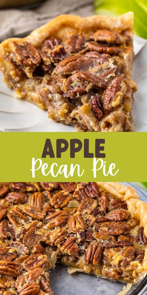 Fall Pies Recipes, Apple Pecan Pie, Unique Pies, Fall Pies, Crazy For Crust, Pecan Pie Filling, Holiday Pies, Pecan Pie Recipe, Pecan Recipes