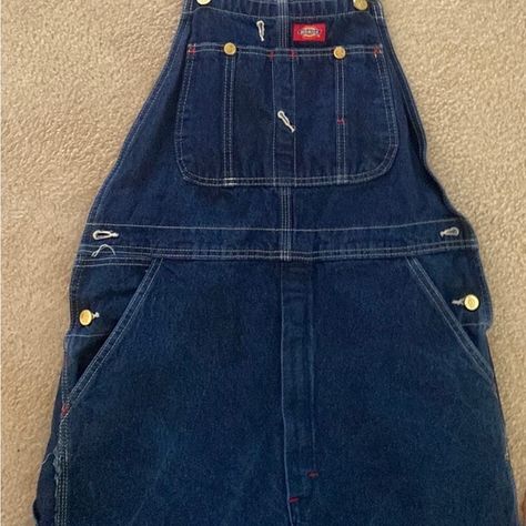 Dickies Carpenter Overalls Dark Denim Pants Size 32 x34 Dark Denim Pants, Carpenter Overalls, Dickies Overalls, Dark Denim, Denim Pants, Overalls, Pants, How To Wear, Trousers