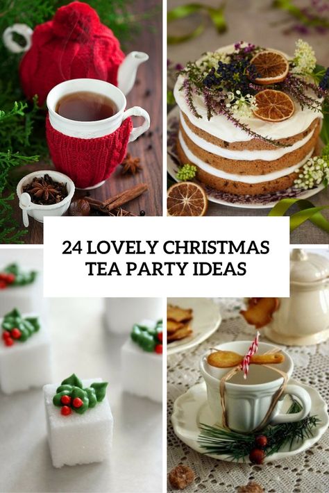 lovely christmas tea party ideas cover                                                                                                                                                                                 More Christmas Tea Party Ideas, Winter Tea Party, Christmas Afternoon Tea, Tea Party Sandwiches, Tea Party Ideas, Sandwiches Recipes, Christmas Tea Party, Afternoon Tea Recipes, Party Sandwiches