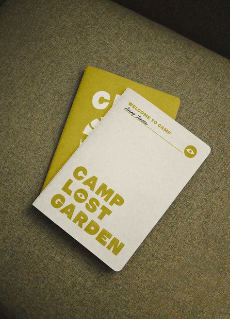 Camp Lost Garden Summer Camp Brochure, Summer Camp Graphic Design, Camping Branding, Summer Camp Design, Camp Branding, Camp Merch, Sea Scouts, Adult Summer Camp, City Guide Design