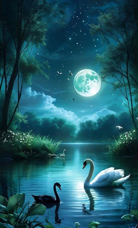 Moon Paintings, Beautiful Moon Pictures, Wallpaper Background Design, Moonlight Painting, Beautiful Scenery Photography, Best Nature Wallpapers, Beautiful Night Images, Artistic Pictures, Beautiful Nature Wallpaper Hd