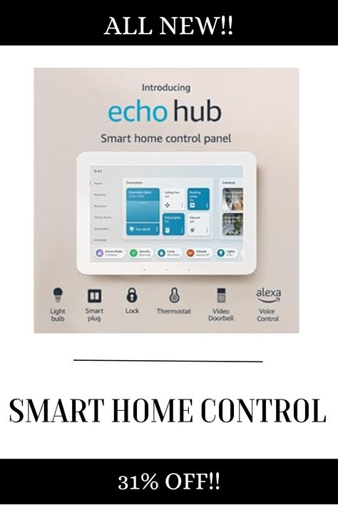 The newest addition to the Echo family, this wall-mounted hub lets you control all your smart home devices from one centralized location. Ask Alexa, Smart Home Control, Smart Home Devices, Home Devices, Smart Lighting, Amazon Echo, Control Panel, Smart Home, Let It Be