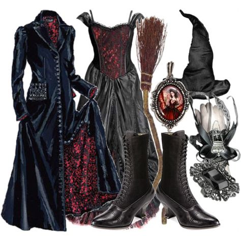 witch costume - Polyvore - I really like the two dresses. I wouldn't wear the witch hat but I really like the dresses Witch Costumes, Witch Dress, Estilo Hippy, Witch Fashion, Witchy Fashion, Witch Outfit, Witch Costume, Witchy Woman, Halloween Witch