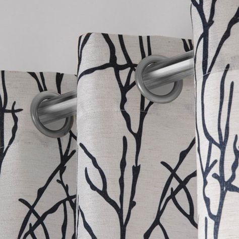 Exclusive Home Branches Linen Blend Window Curtain Panel Pair with Grommet Top - Walmart.com Townhome Living Room, Natural Branches, Seafoam Color, Curtains Ideas, Exclusive Homes, Exclusive Home, Drapery Panels, Home Curtains, Nature Inspired Design