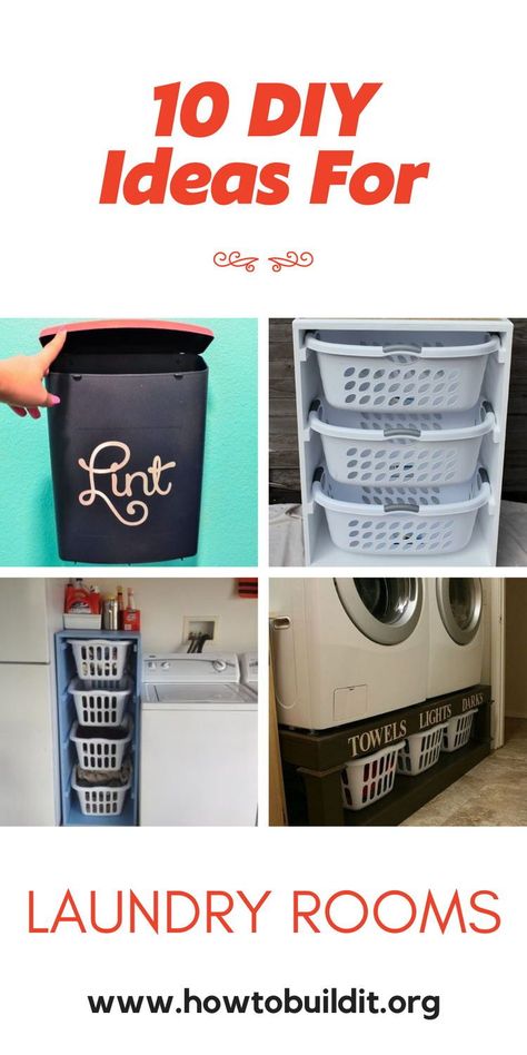 Want to update your laundry room. Howtobuildit.org has project ideas for every homeowner. Learn more by reading the article. Diy Laundry Sorter Small Spaces, Laundry Room Sorting Ideas, Laundry Room Clothes Hanging Ideas, Laundry Room And Closet Combo, Diy Laundry Sorter, Diy Laundry Room Organization, Room Diy Projects, Small Space Living Hacks, Diy Laundry Room Shelves