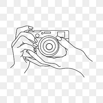 Photography Line Art, Camera Line Art, Camera Black And White, Turn Off The Camera, Camera Outline, Photography Cartoon, Camera Sketch, Basic Computer Skills, Mobile Vector