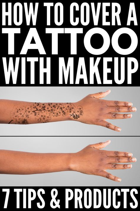 Covering Tattoos With Makeup, Tattoo Makeup Coverup, Full Hand Tattoo, Hidden Tattoos, Contour Makeup Tutorial, Tattoo Techniques, Getting Wet, Prom Makeup Looks, Fall Makeup Looks