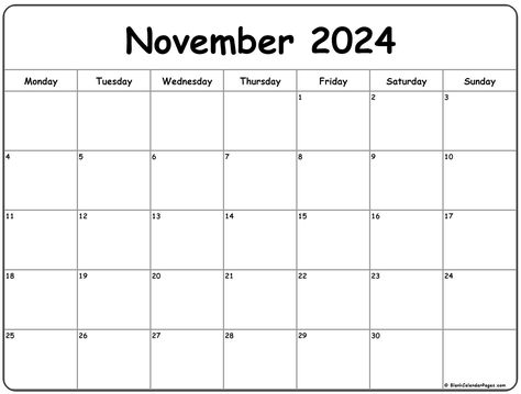 November 2024 Monday Calendar | Monday to Sunday December Background, Calendar Quotes, November Aesthetic, 2024 Calendar Printable, Printable Calendar Pages, Vertical Calendar, Calendar Designs, Make Your Own Calendar, November Calendar