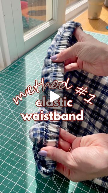 Add Elastic To Waistband, How To Add Elastic Waistband To Skirt, Sewing Elastic To Fabric, How To Sew Elastic To Fabric, How To Sew Elastic Waistband, Sew Elastic Waistband, Sewing Elastic Waistband, Elastic Waistband Tutorial, Sewing Upcycled Clothing