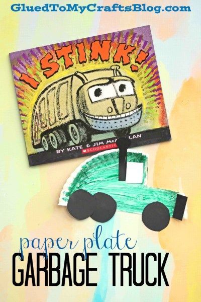 Garbage Truck Craft, Mc Lan, Truck Crafts, Transportation Unit, Crafts Homemade, Paper Plate Crafts For Kids, Art Activities For Toddlers, Construction Theme, Kid Craft