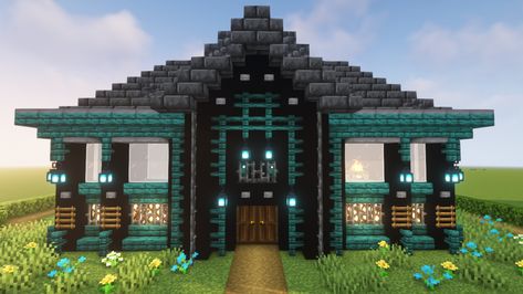 Minecraft Warped Wood Builds, Mud Brick House, Minecraft Rooms, Minecraft Island, Mud Brick, Minecraft House Ideas, Pashmina Saree, House In Minecraft, Minecraft House Tutorials